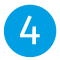 Weiße Nummer Vier in blauem Kreis