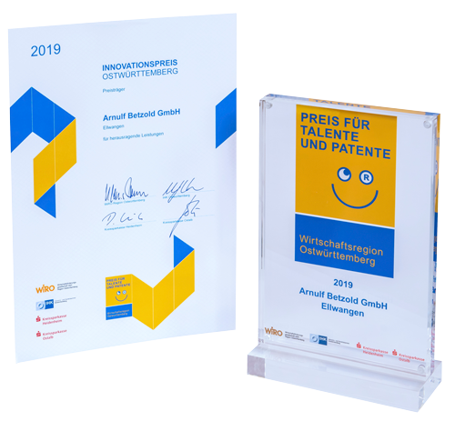 Innovationspreis Ostwürttemberg 2019 Auszeichnung Innovationspreis Ostwürttemberg 2019