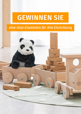 Gewinnen Sie eine Holz-Eisenbahn für Ihre Einrichtung